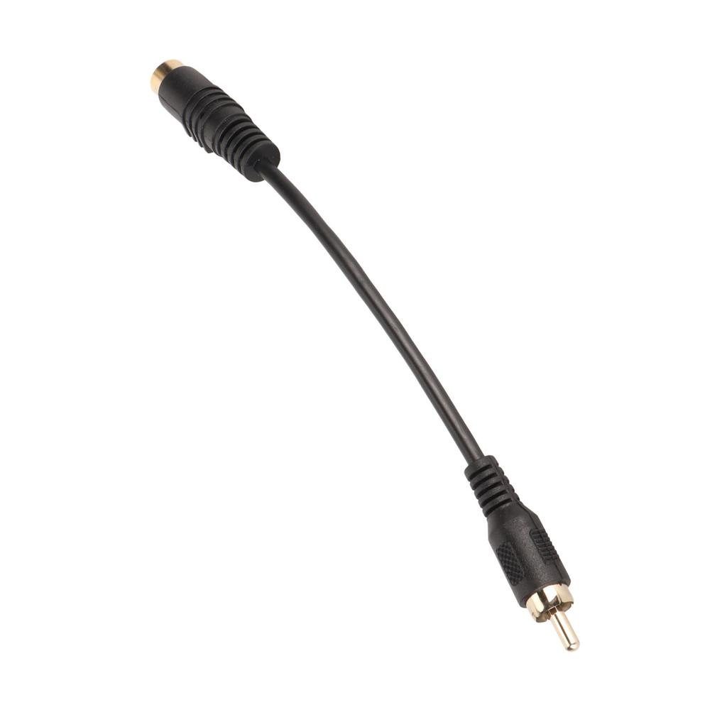 Mini DIN 4 Pin To RCA Cable Female To Male Plug and Play S Video To RCA Adapter Cord for DVD CD Player PC HDTV