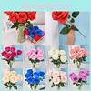 50cm Long Stem Artificial Roses Elegant Fake Silk Flowers For Wedding Home Decor