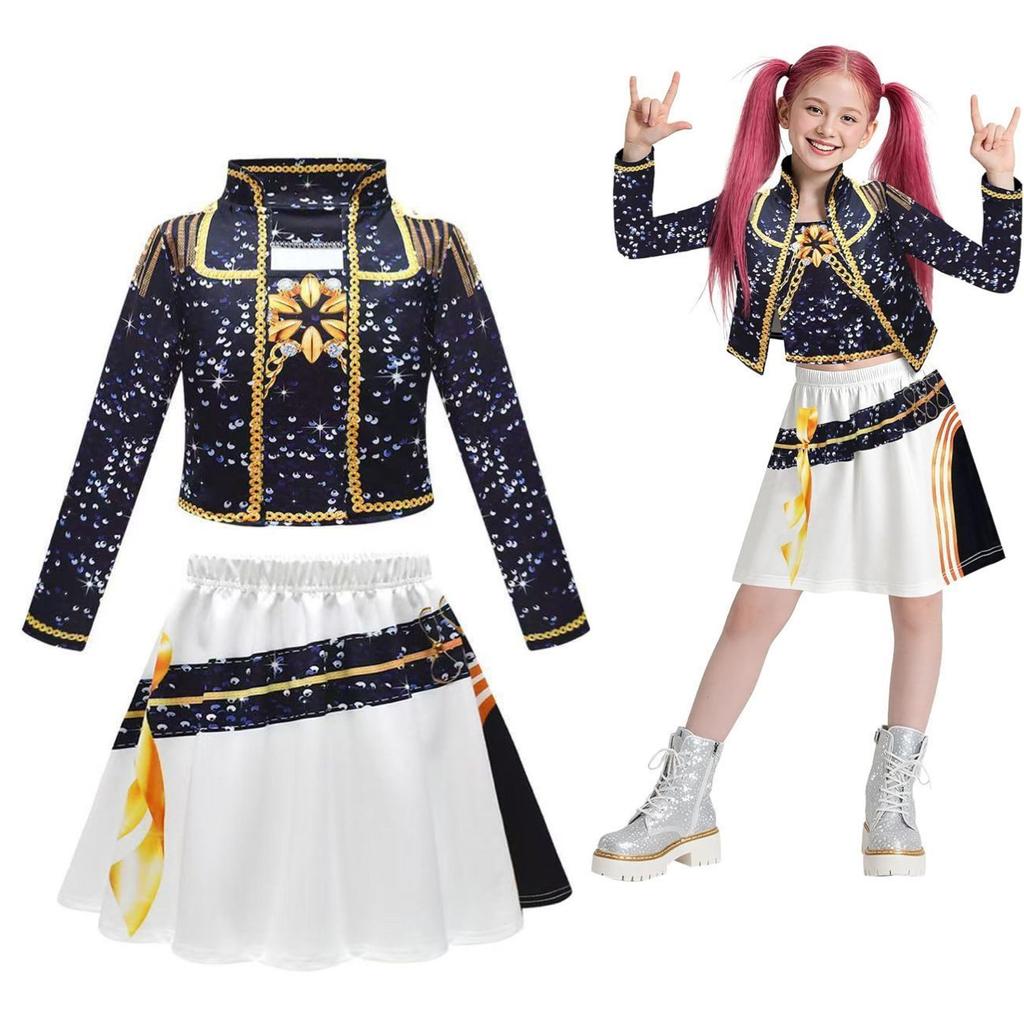 Anime Movie Kids Kpop Demon Hunter Cosplay Rumi Zoey Mira Cosplay Suit Clothes KPop Rumi Zoey Cosplay Costume 3D Print Costume