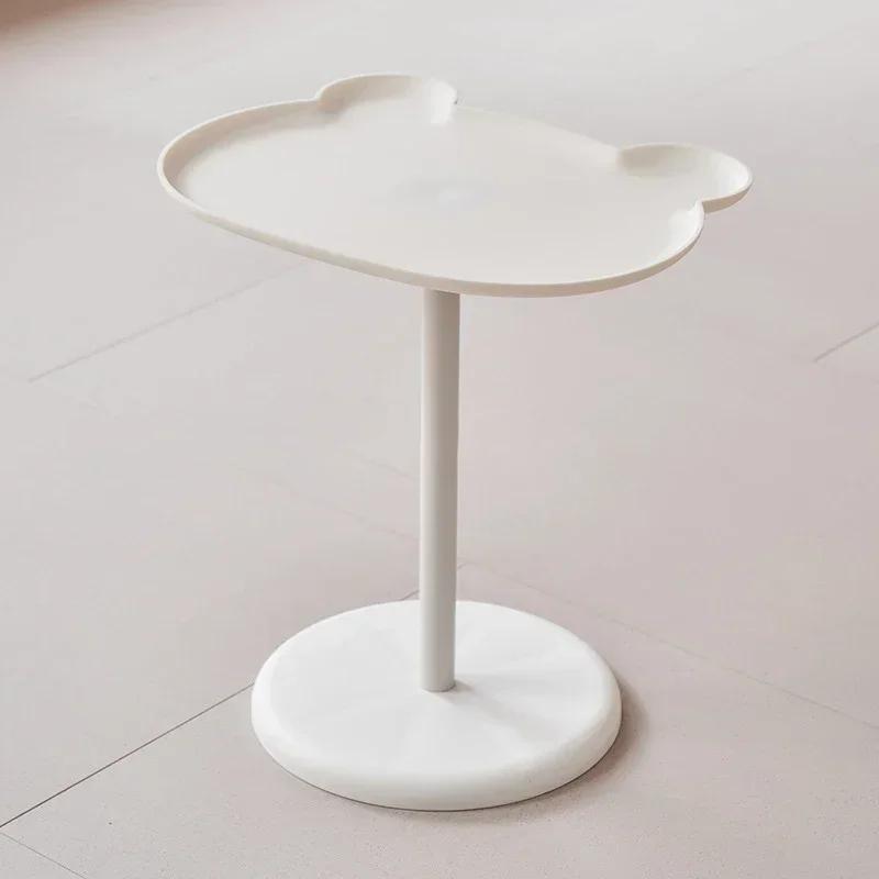 Cute Bear Storage Rack Mobile Side Table Bedside Tatami Tea Table Sofa Small Coffee Table for Bedroom Living Room Small Spaces