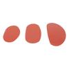 3Pcs Pottery Clay Ribs Red Different Sizes Soft Durable Rubber Portable Ceramic Pottery Ribs for Modeling Sculpting