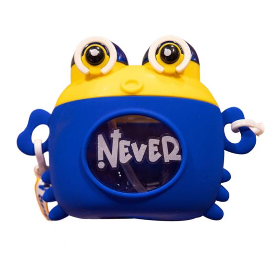 

Children Crab Water Bottle with Strap Straw Cartoon Drinking Cup Jug for Boys Girls 600ml Capacity Water Bottle for Outdoor Activities & School Use синий