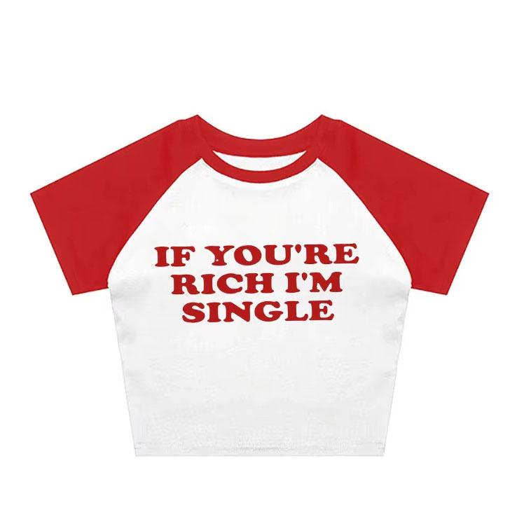 I HATE BEING SEXY Fashion European and American Trend Slogan Printed Top YK Spice Girl Navel Short T-Shirt