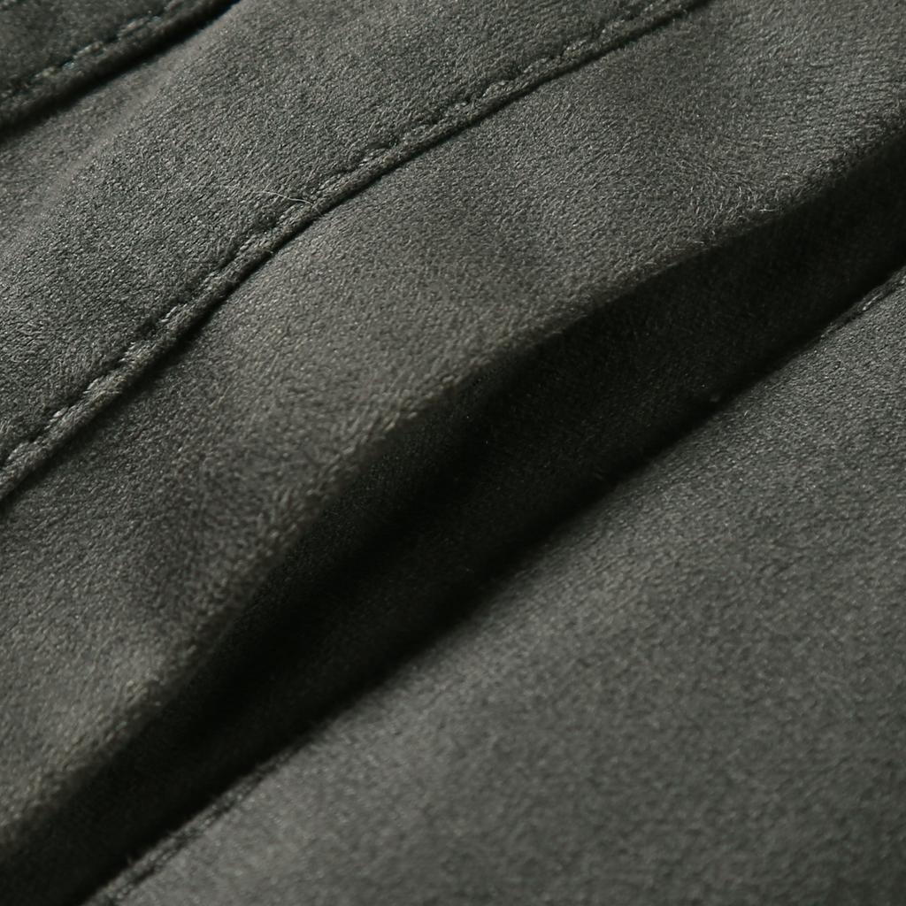 Chaqueta de una sola pieza de piel para hombre, chaqueta de solapa de terciopelo de invierno, chaqueta de terciopelo holgada, ropa para hombre