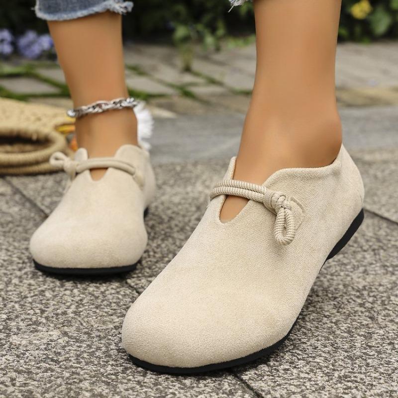 Retro Flat Shoes New Design Shallow Loafers Women's Casual and Comfortable Solid Color Women's Shoes
