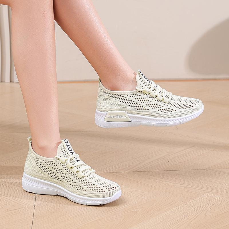 Pantofi casual de damă cu talpă moale, pantofi ușori, pantofi simpli versatili pentru copii, pantofi cu plasă ajurată