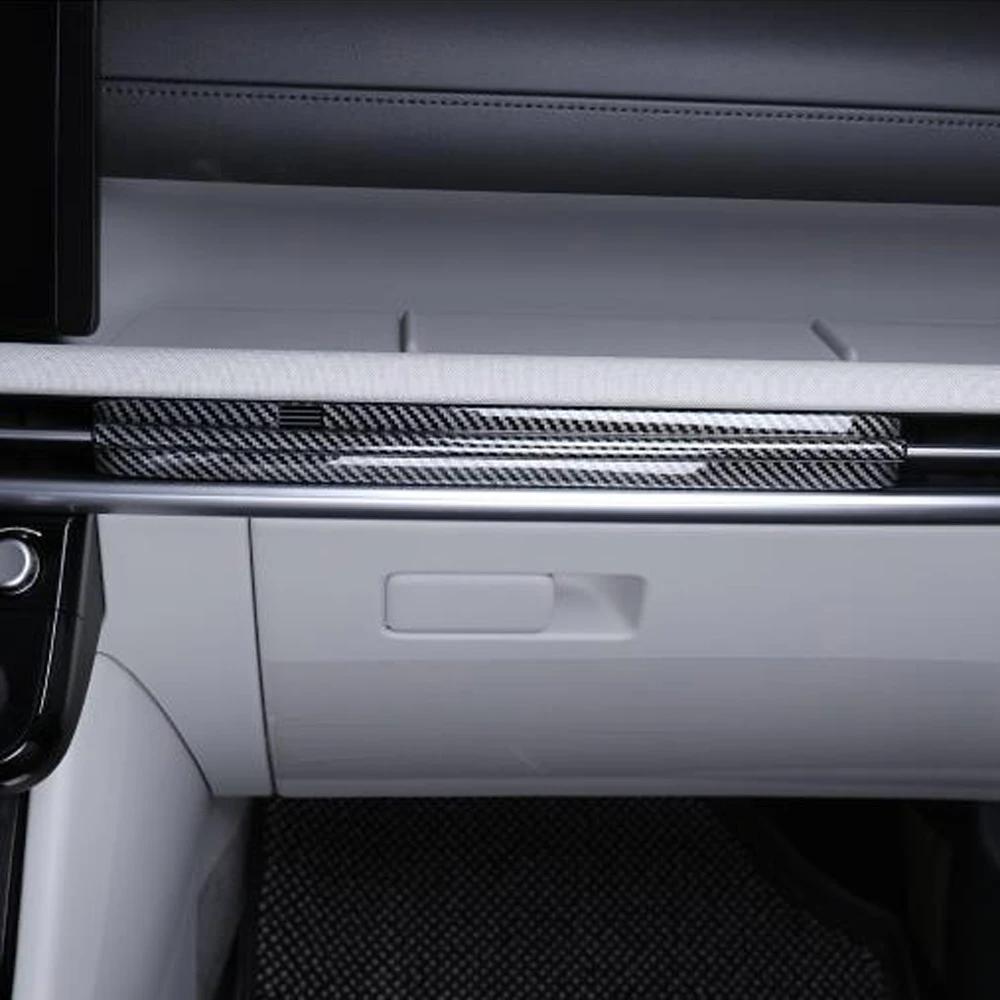 Carbon Fiber Wood Grain Style Car Interior Dashboard Air Vent Decorative Stripes Cover Trim For Hyundai Tucson NX4 2026 LHD