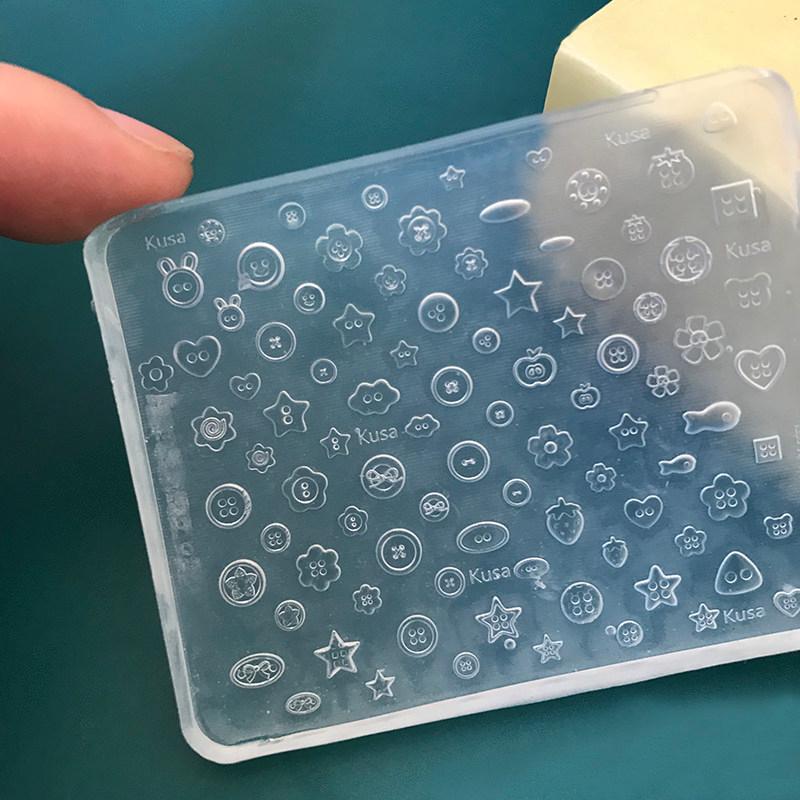 3D Buttons Nail Art Silicone Mold Diy Manicure Small Button Model Cute Nail Charms Tool Women Diy Resin Buckle Supplies