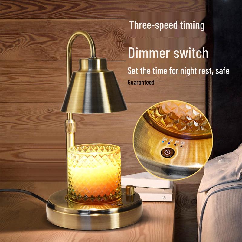Nordic Aromatherapy Wax Melter Lamp - Flameless Candle Diffuser with Timer for Home and Bedroom Atmosphere