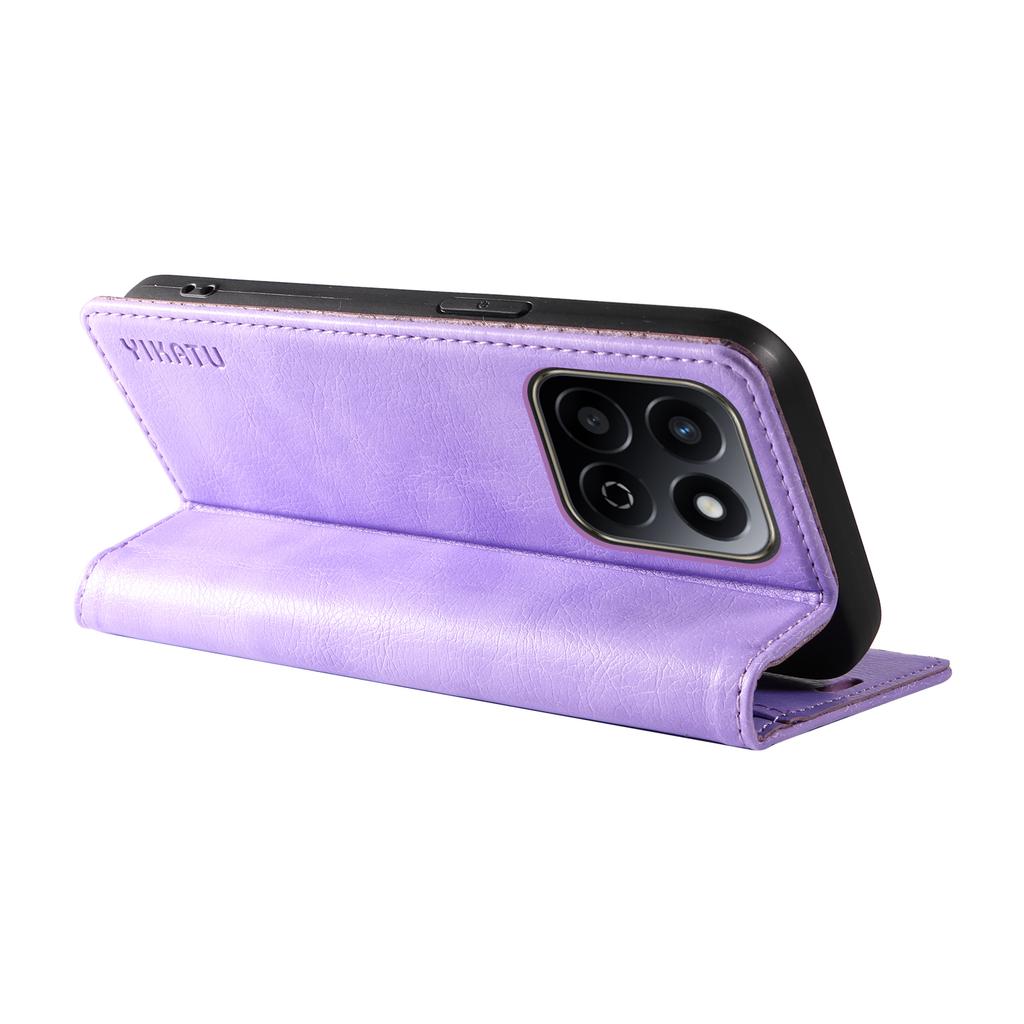 YIKATU YK-006 For Honor Play 60 Plus 5G/Play 9T/X7c 4G/200 Smart 5G Case Magnetic Closure Leather Phone Cover Litchi Texture