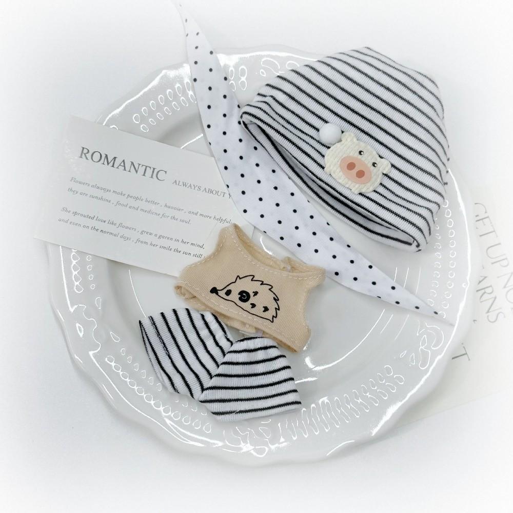 1 Set Sternhut Baumwollpuppenkleidungsset Igel 10cm Puppenkleidung Kindergeschenk