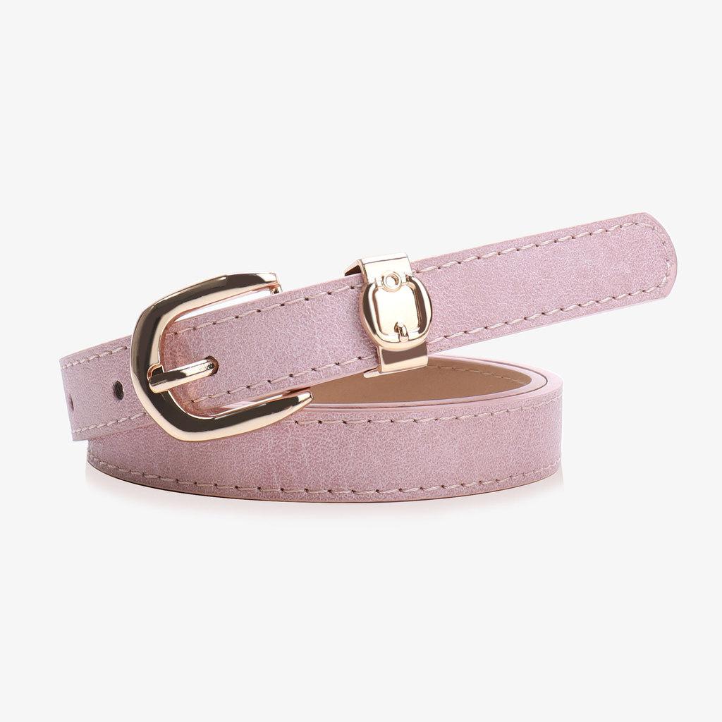 Minimalist Pu Leather Womens Fashion Belt With Gold Buckle For Casual Jeans Styling