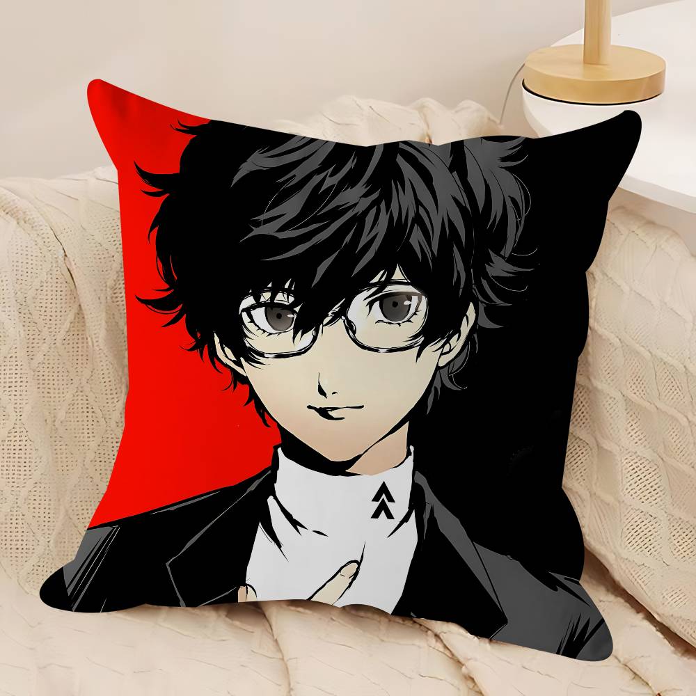 

Game P-persona 5 Pillow Case Removable Washable Cushion Cover – All-Season Soft Linen 12x12Inch