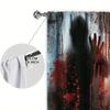 2pcs Terror Shadow Handprint Window Printed Curtain for Home Decor - Rod Pocket Window Treatment for Bedroom, Office, Kitchen