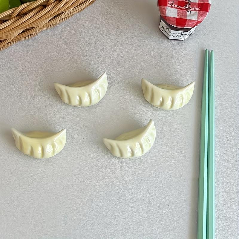 1pcs Ceramic Dumpling Chopstick Rest Cute Dumpling Shape Perfect for Hotel & Restaurant Tableware, Kitchen & Table Decorations, Chopstick Holder