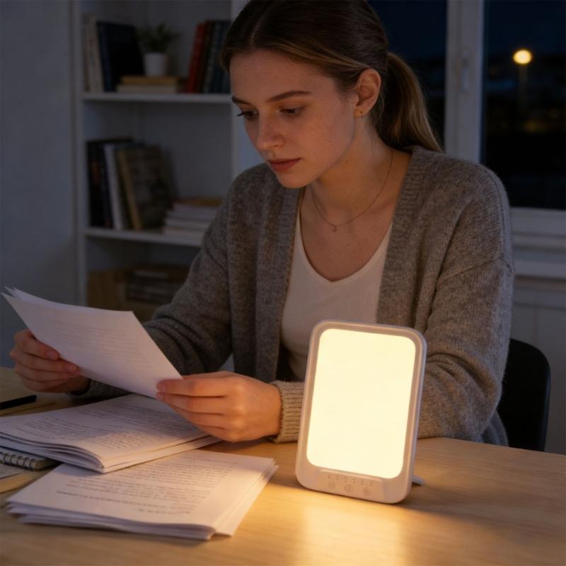 Touch Activated Natural Lamp Offering Time Function And Previous Setting Feature For Reading Relaxation