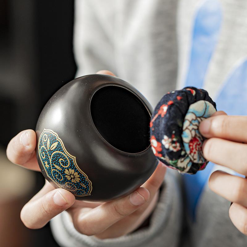 Keramiska teburkar Kreativ förvaringsburk med lock Hushållsdekoration Förseglade Fuktsäkra Godis Te Förseglade Burkar Köksartiklar