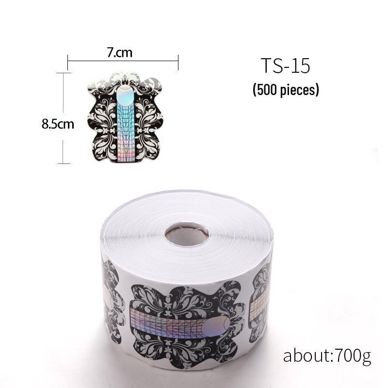 100-Piece French Light Therapy Nail Extension Forms: Butterfly & Horseshoe Designs
