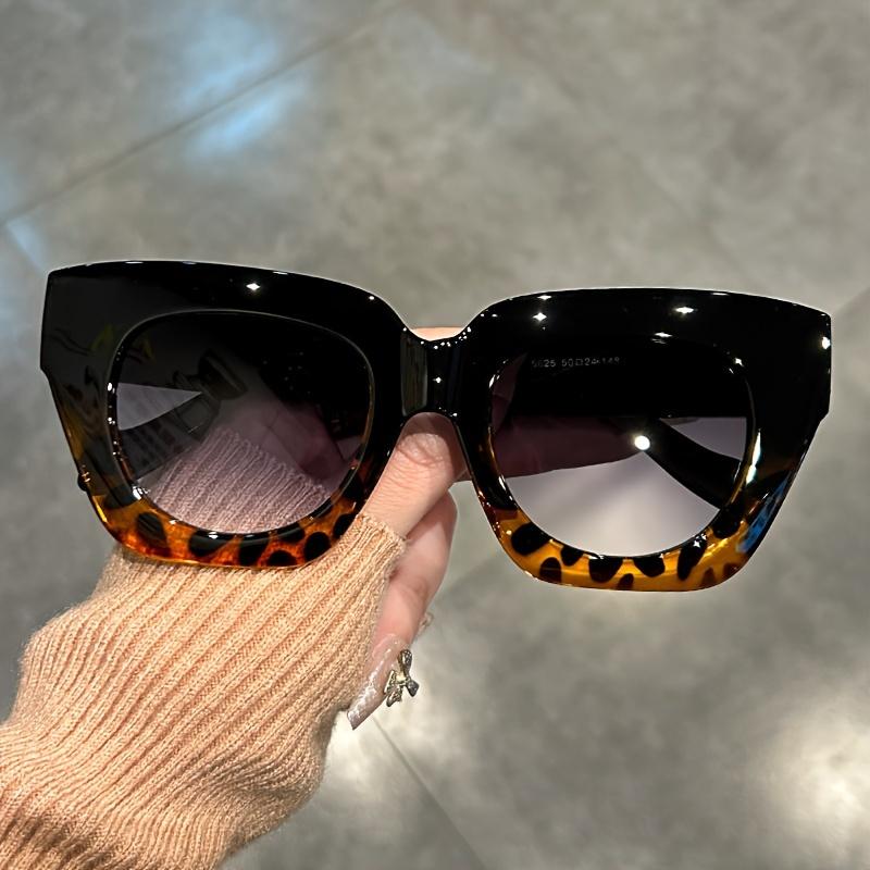 Chic Gradient Cat Eye Sunglasses for Women Trendy Anti Reflective Beach Party Shades with Color Block Design