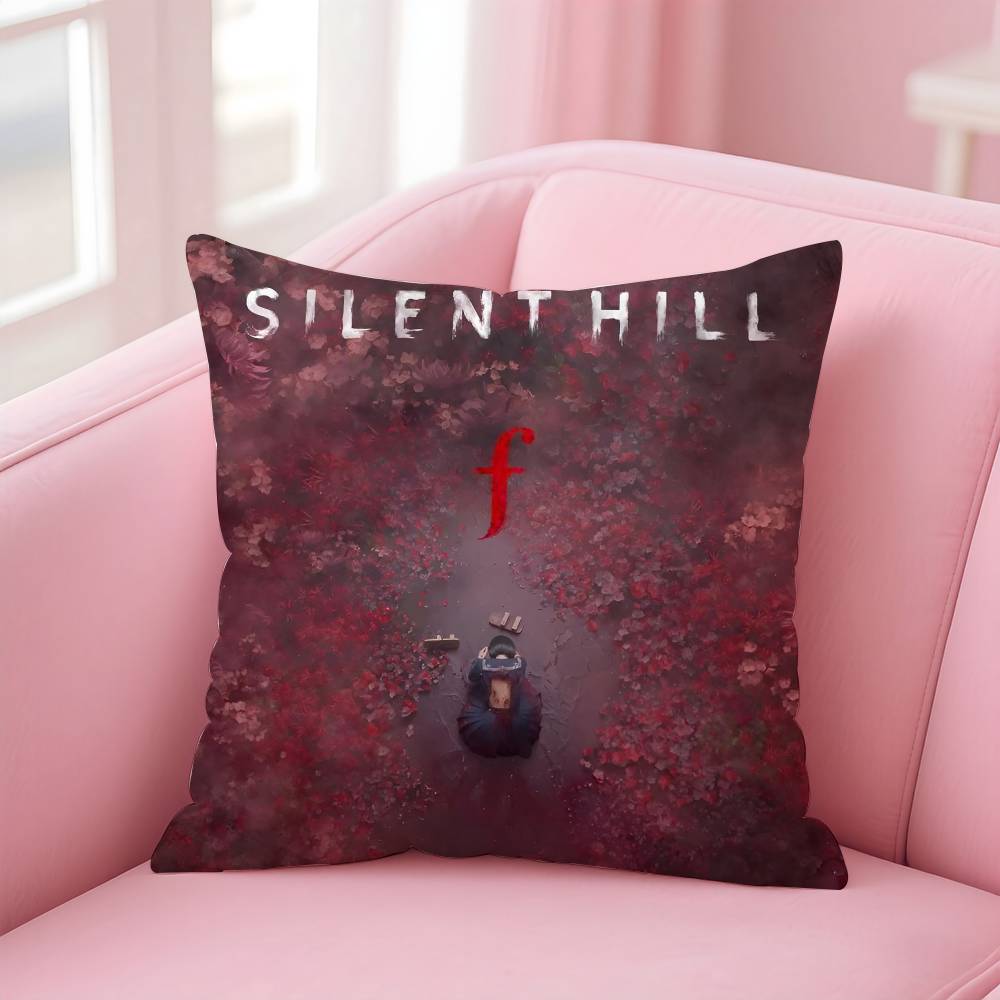 3Horrible Movie S-Silent Hill 3 Pillow Case Anti-dustmite Pillowcase Invisible Zipper Silky Short Plush Sofa Cushion Cover