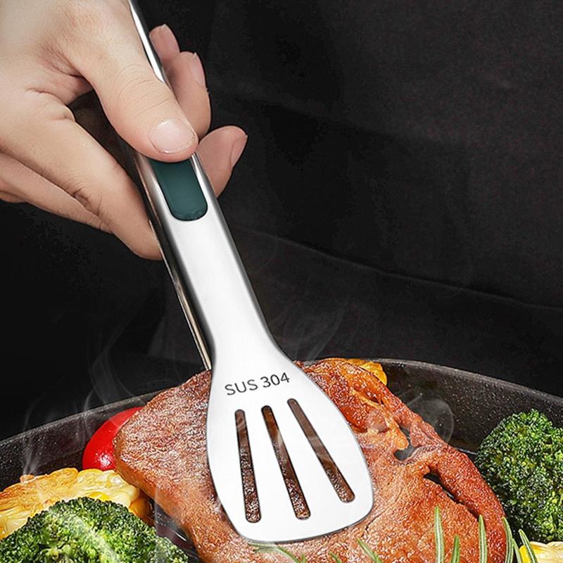 Non-Slip Stainless Steel Food Tongs Meat Salad Bread Serving Clip Barbecue Grill Buffet Clamp Cooking Tools Kitchen Accessories