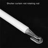 62KD Vertical Blind Wand Set, 46.06Inch White Plastic Rod Hook Handle Blind Rod