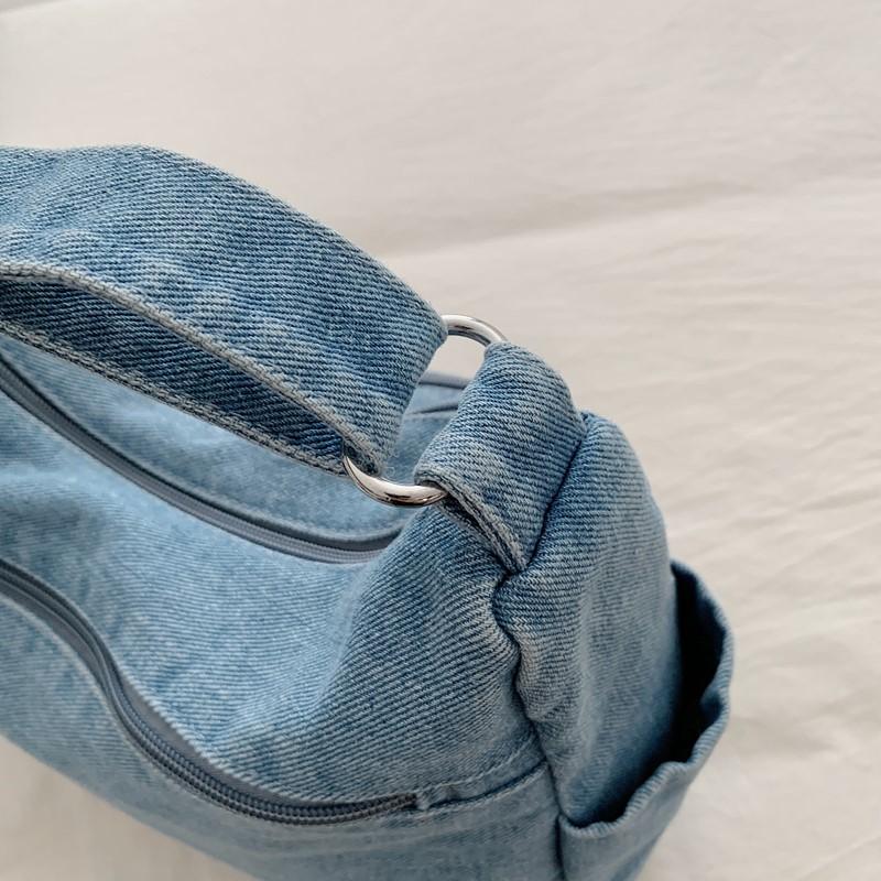 Ledig Ny Mode Denim Damväska Dam Handväskor Axel Messenger Väska Jeans Dam Axelväskor Dam Tygväska Cowboyväskor