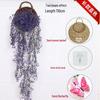 Wall-Mounted Artificial Hanging Vines with Spider Plant in Basket for Living Room Decor