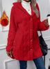 Women S Hooded Fleece Cardigan Long Sleeve Casual Warm Coat