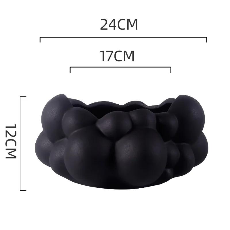 Cloud Shape Patchwork Ceramic Vase Abstract Bubble Flower Pot Flower Vase Floral Arrangement Accessories Home Decoration
