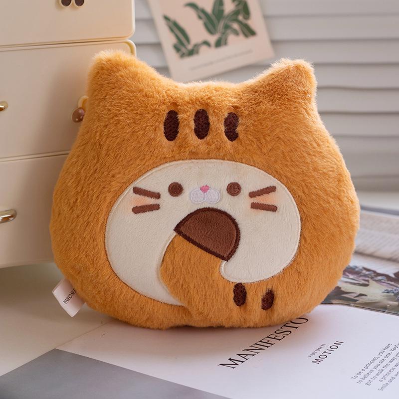 Cross-Border Butter Cat Plush Toy: Curly Tiger Skin Pillow & Cute Cat Ornament 23cm (0.18kg)