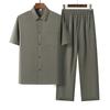 Yalu Men's Casual Summer Short-Sleeve Shirt Set