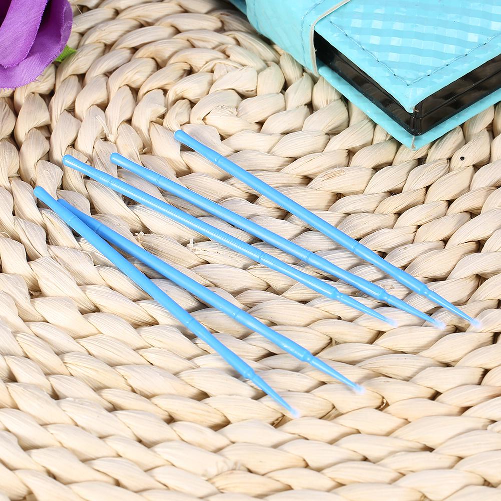 100PCSCelsiusBag Lady Disposable Extension Mascara Brush Eyelash Glue Cleaning Stick(Yellow)