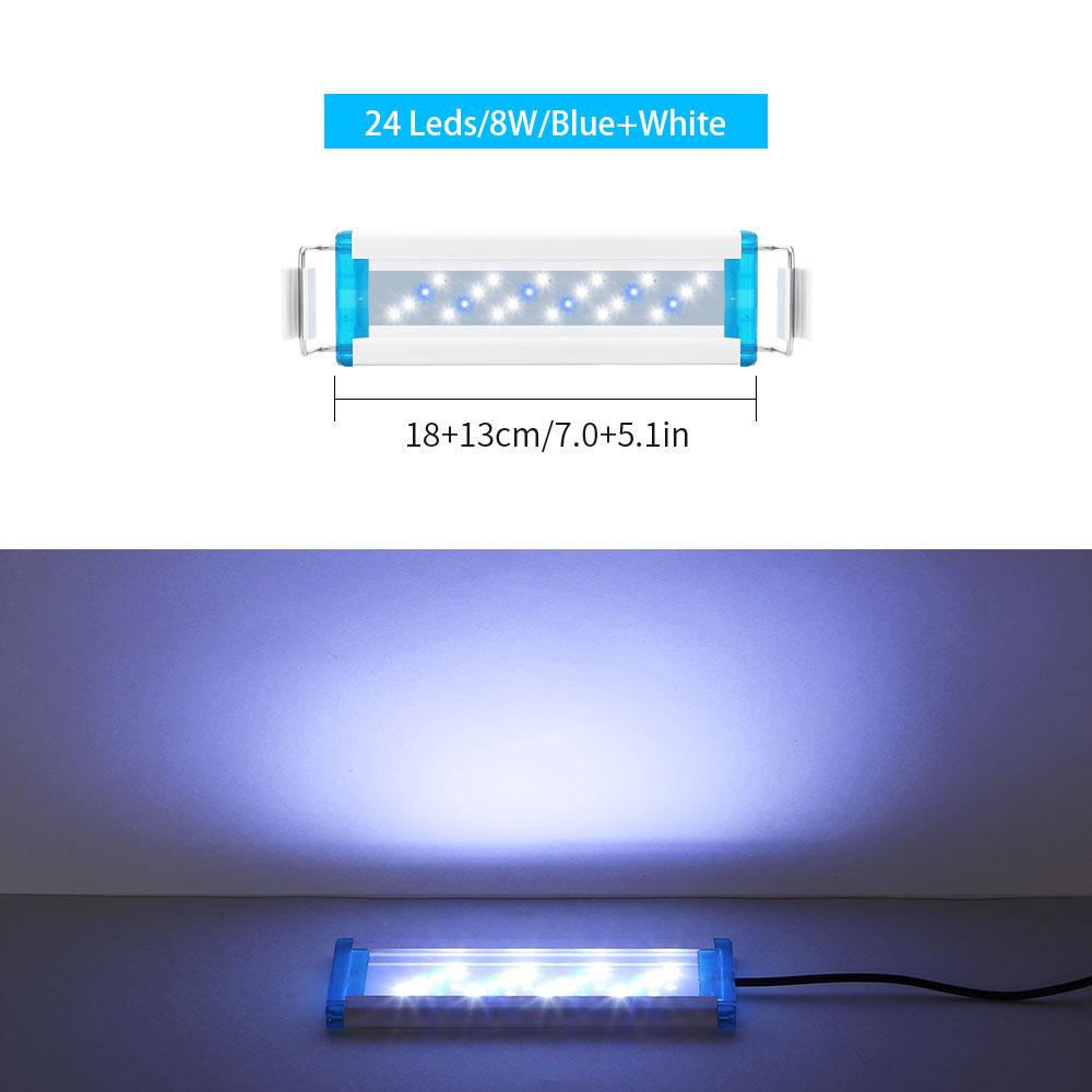 Ultra-Thin Aquarium LED Light with Blue-White Tricolor for Aquatic Plants and Fish Tanks