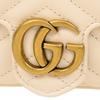 Gucci GG Marmont Vintage Double G Logo Card Holder Leather Two-In-One Shoulder Crossbody Mini Bag Women bags White Black 751526-AACCE-9053
