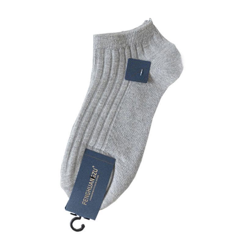 Men's Cotton Boat Socks - Breathable, Deodorant, Sweat-Absorbing, and Suitable for Spring & Autumn