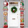 New Christmas Door Hanging Ornament with Santa Claus Banner for Holiday Party Home Decor Festival Celebration Supplies