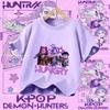 Summer KPop Demon Hunters Kids Girls Boys T-shirt Children's Clothing T Shirt Casual O-Neck Short Sleeve Tops
