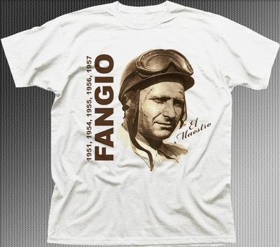 FANGIO JUAN MANUEL LEGGENDA DEL RACING Grand Prix F1 Formula 1 t-shirt 9464