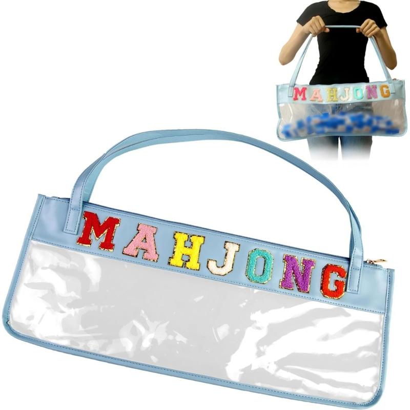 

Large Capacity PVC Waterproof Makeup Holder With Visible Front For Easy Viewing And Quick Access синій