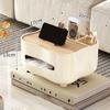 Multifunctional Tissue Box and Napkin Holder for Desk or Home Organize Your Space with Stylish Wood and ABS Design