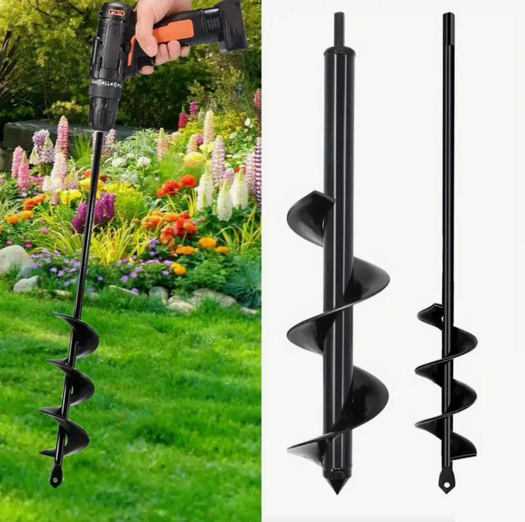 Earth Auger Spiral Drill Bit for Garden Soil Loosening