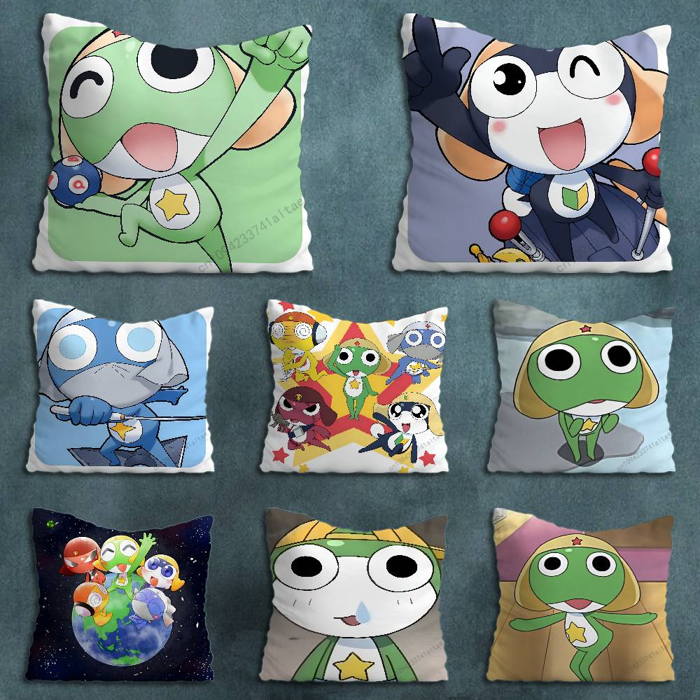 GGunsou FFrog KKeroro Pillowcase for Sofa Room Office Decor Printing Merchandise AllMatch Cushion Cover