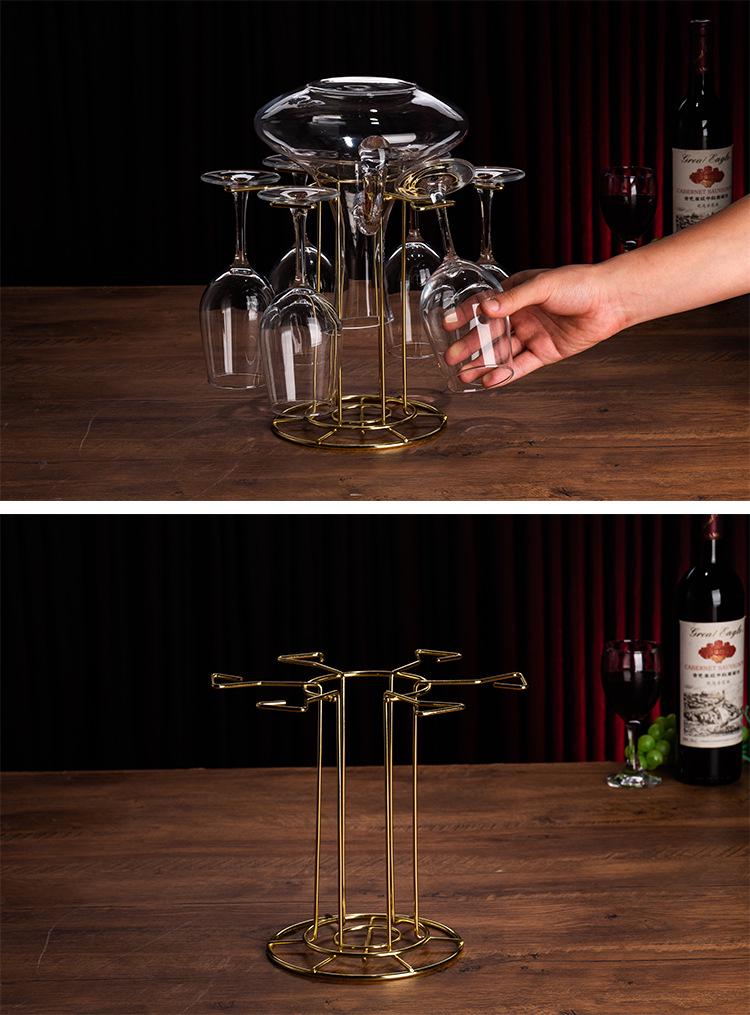 Premium Inverted Wine Glass & Decanter Storage Rack