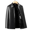Yalu Men's Fashion Lapel Leather Jacket