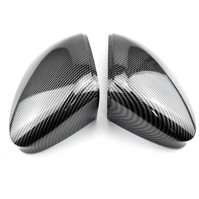 For Volkswagen VW Golf 8 MK8 2020-2022 Car Replacement Rearview Side Mirror Cover Wing Cap Exterior Door Case Trim Carbon Style