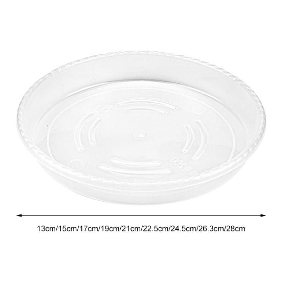 10 ks Plastové květináče odkapávací tácky Průhledné kulaté kreativní podšálky Dekor