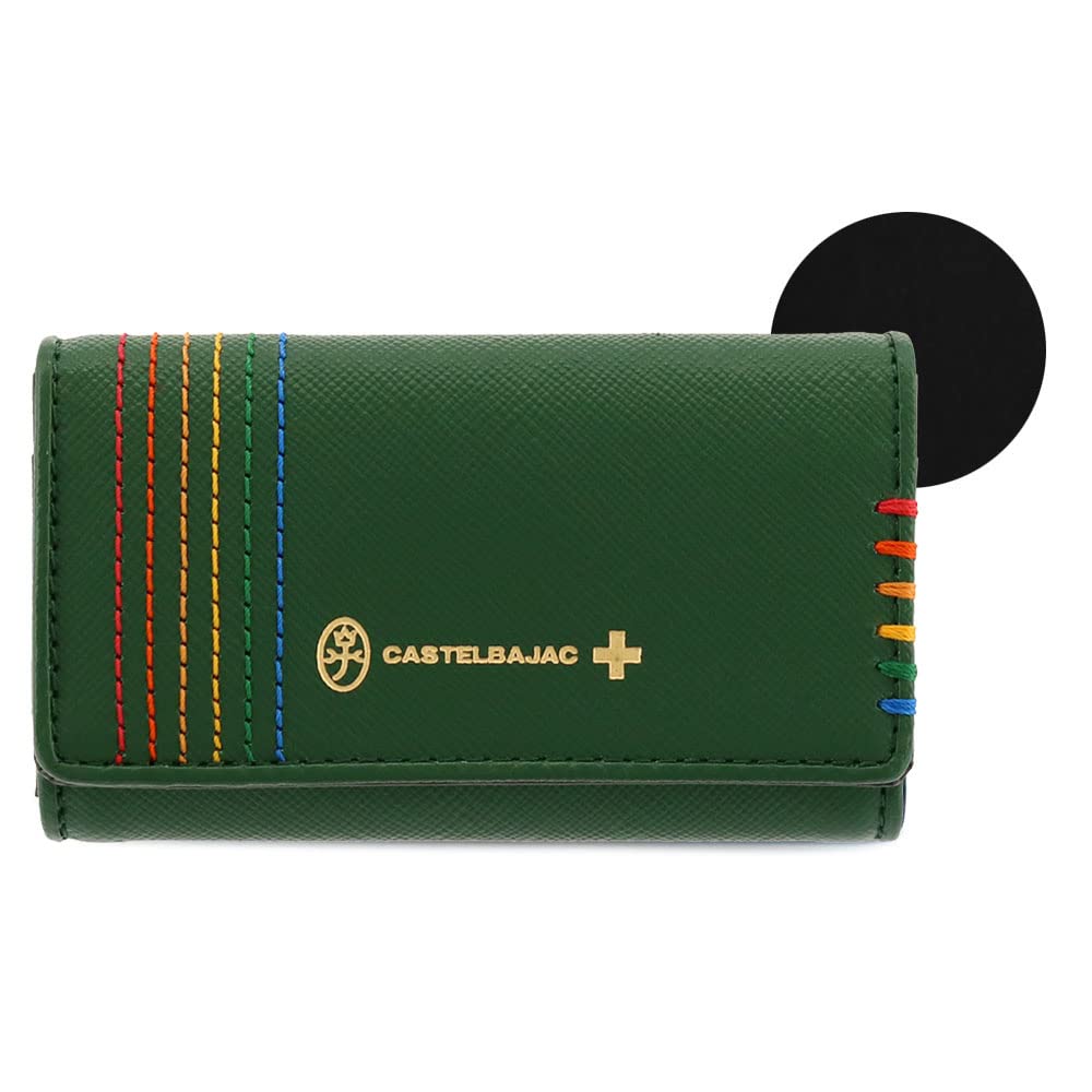 Key Case Genuine Leather 027602 Chest Case Coin Purse Cowhide Leather Green [Castelbajac] [Coin Men's Stitch] [05]