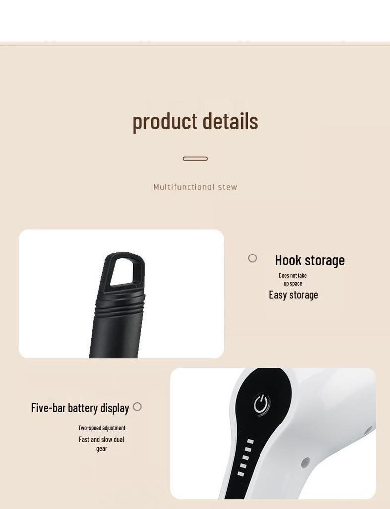 7-i-1 Sladdlös Elektrisk Rengöringsborste med Utdragbart Långt Handtag för Badrum och Golv