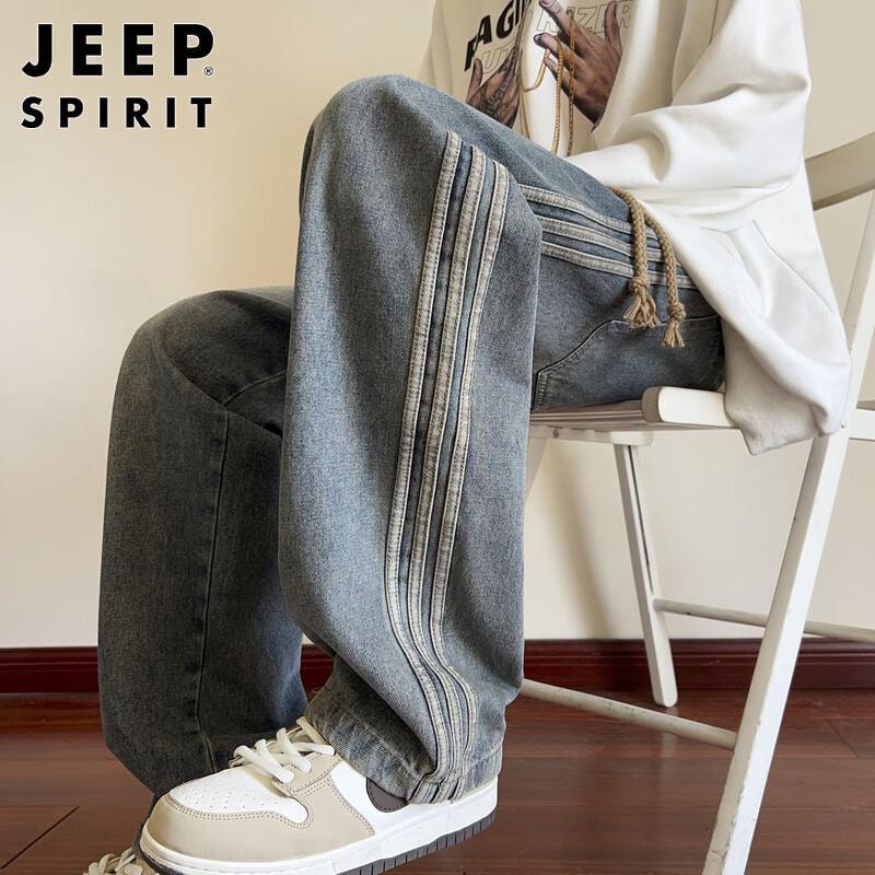 JEEP SPIRIT Men's Straight Loose Fit Jeans